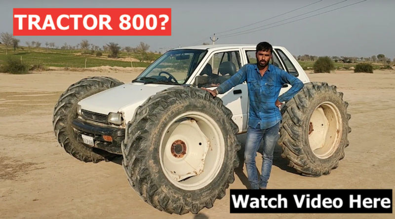 Modified Maruti 800 With Tractor Tyres Video