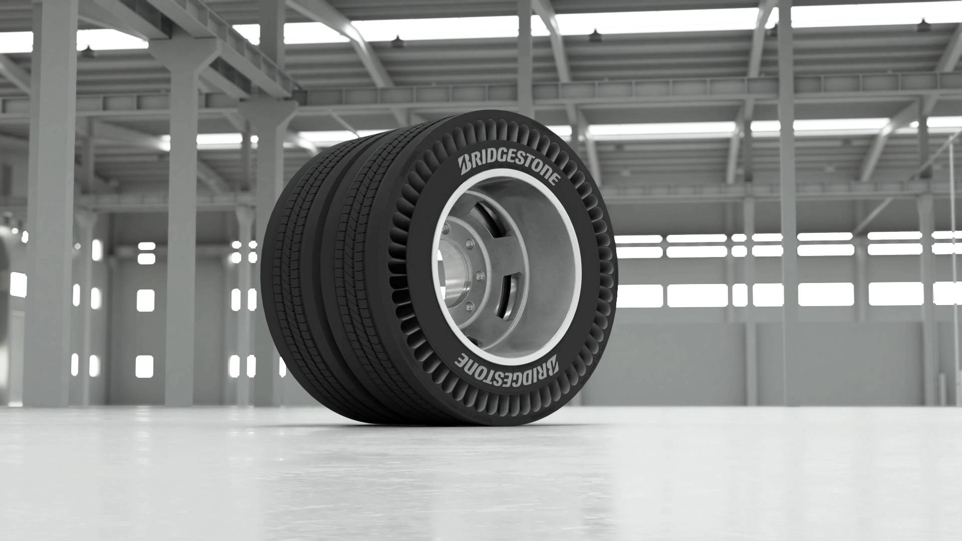 Bridgestone Showcases Its Airless Truck Tyre Concept