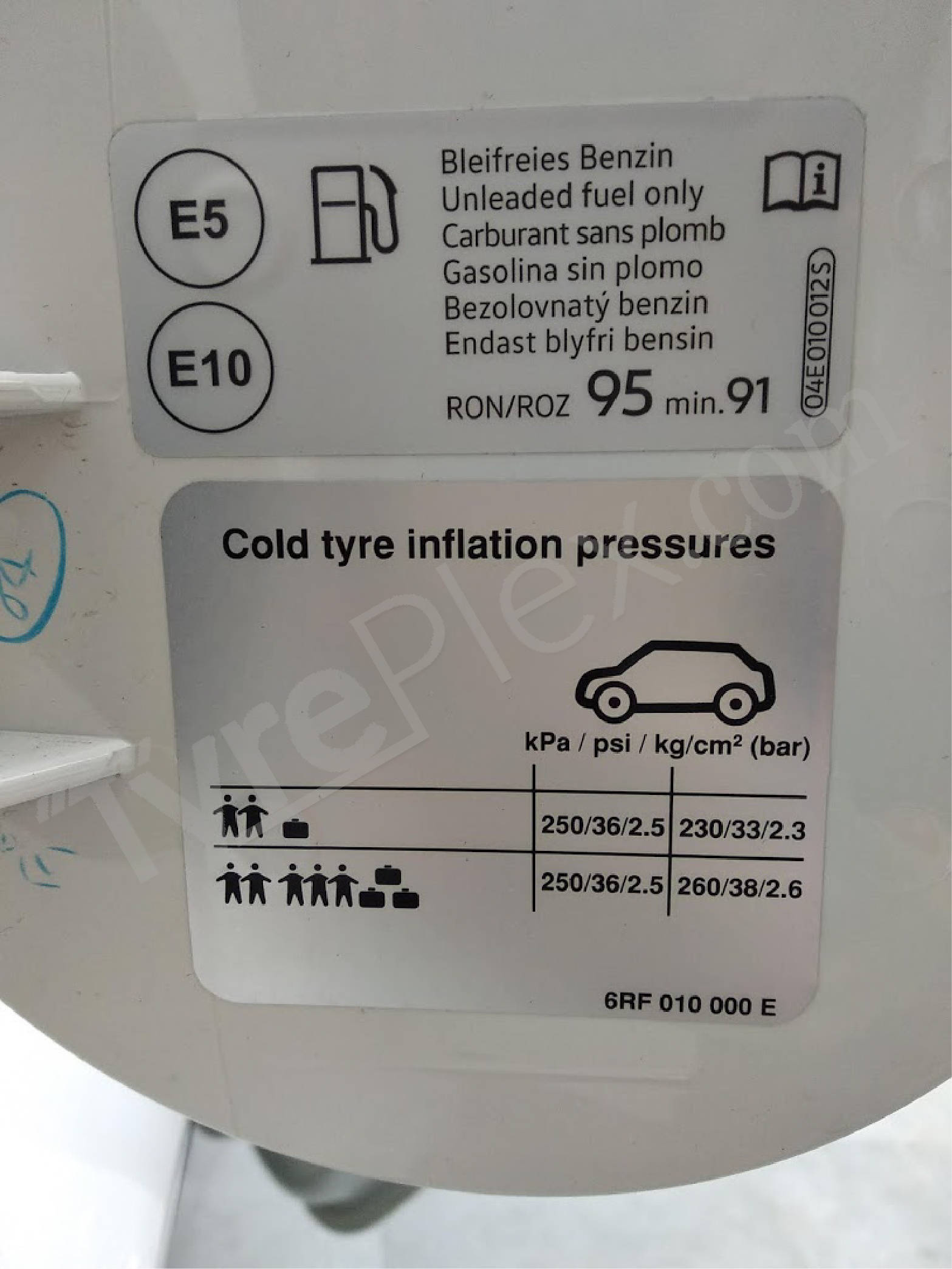 Vw polo outlet tire pressure